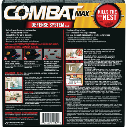Combat Max Roach Defense System with Bait Stations & Gel