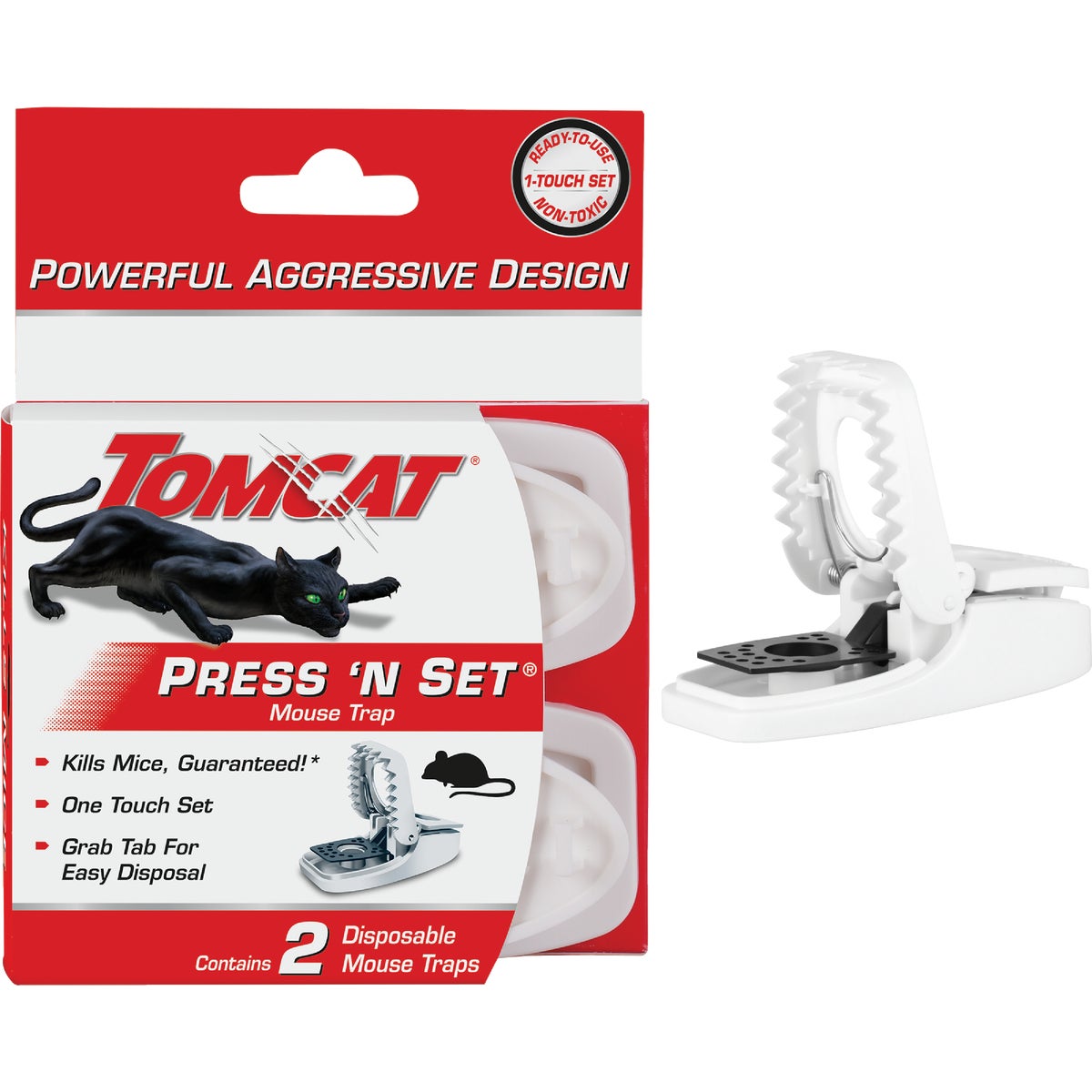 Tomcat Press 'N Set Mechanical Mouse Trap (2-Pack)