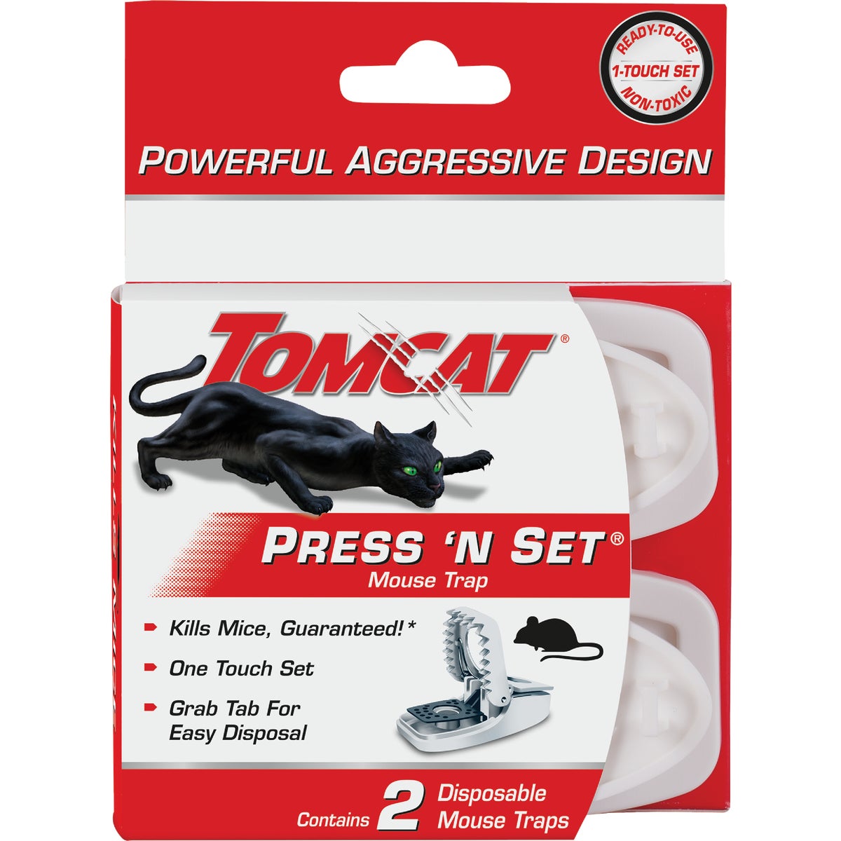 Tomcat Press 'N Set Mechanical Mouse Trap (2-Pack)