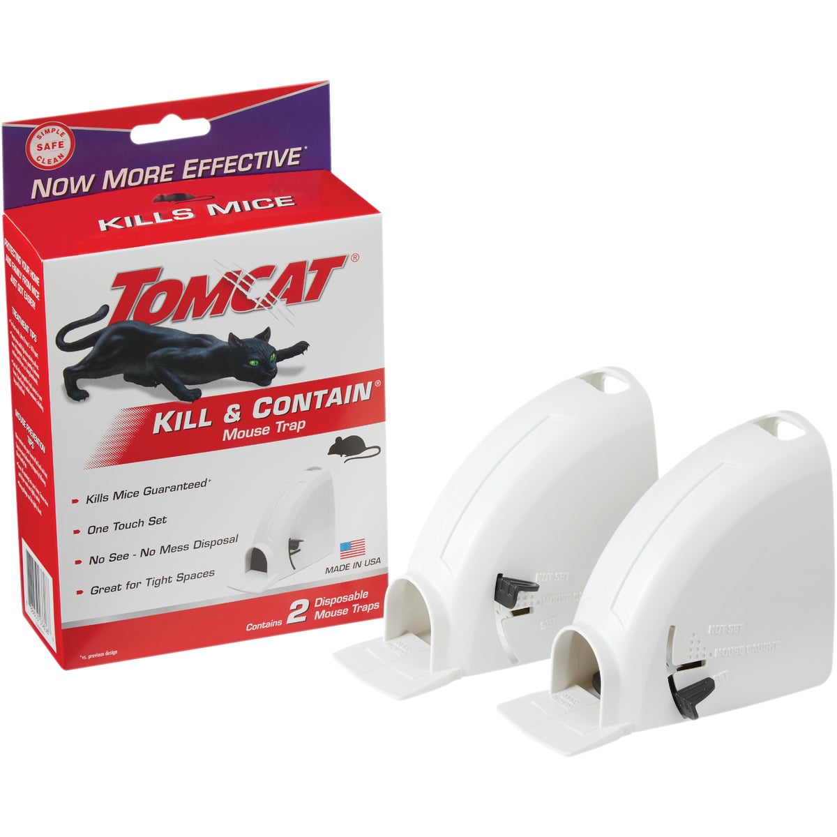 Tomcat Kill & Contain Mechanical Mouse Trap (2-Pack)