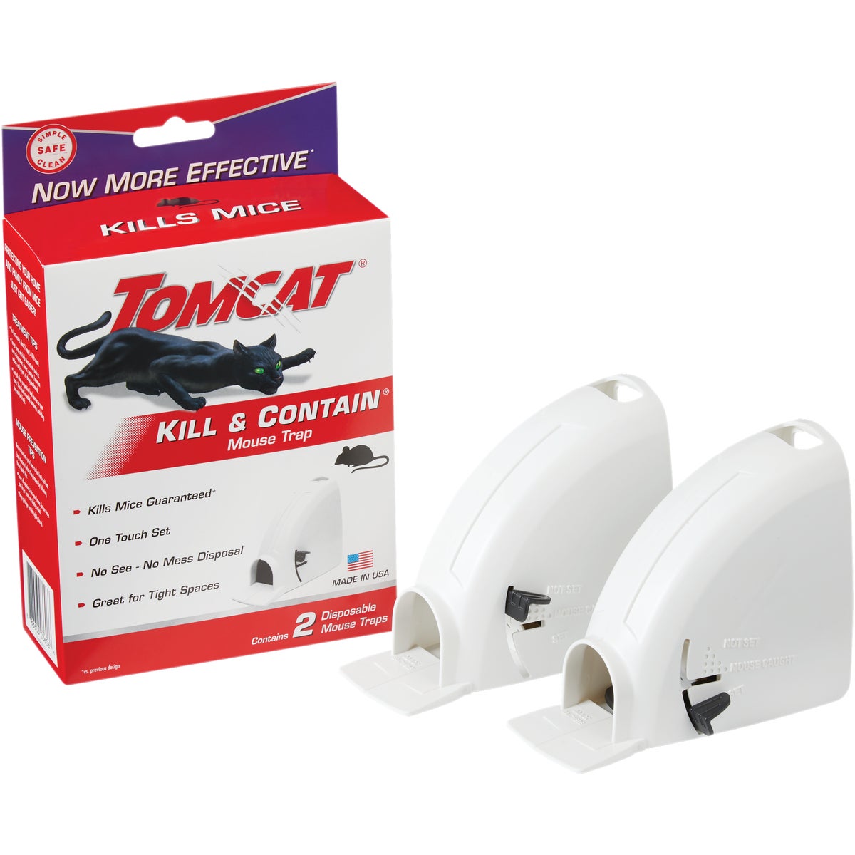 Tomcat Kill & Contain Mechanical Mouse Trap (2-Pack)