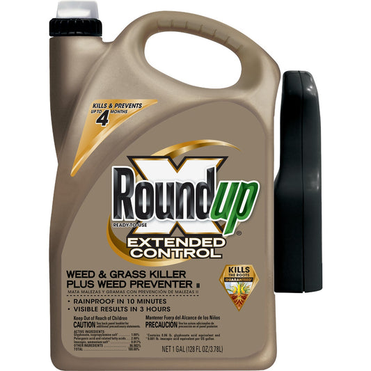 Roundup Extended Control 1 Gal. Ready To Use Wand Sprayer Weed & Grass Killer Plus Weed Preventer II