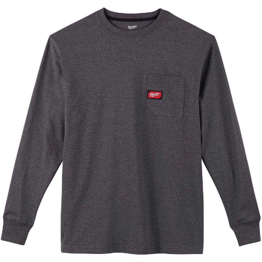 Milwaukee Medium Gray Long Sleeve Men's Heavy-Duty Pocket Shirt