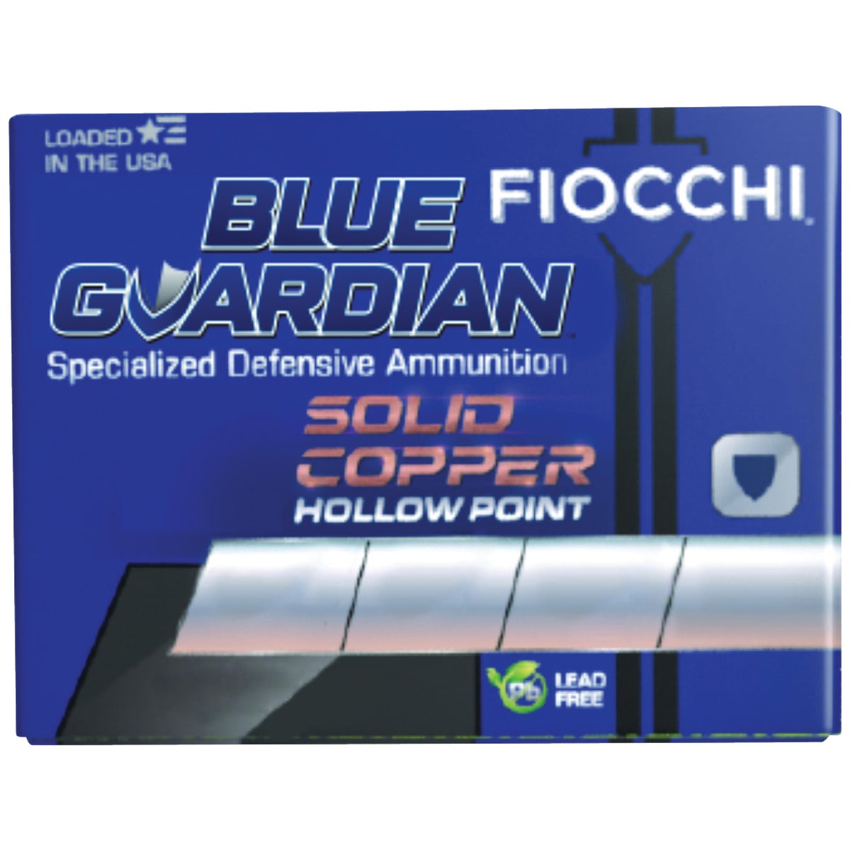 Fiocchi Blue Guardian .223 Rem 62 Grain Solid Copper HP Centerfire Ammunition Cartridges