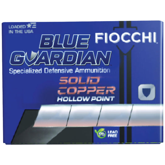 Fiocchi Blue Guardian .223 Rem 62 Grain Solid Copper HP Centerfire Ammunition Cartridges