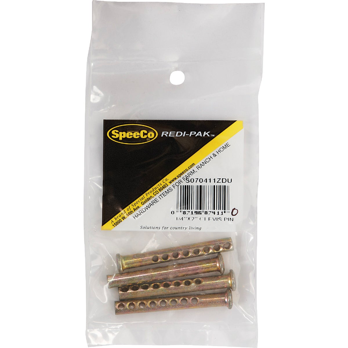 Speeco 1/4 In. x 2 In. Steel Clevis Pin