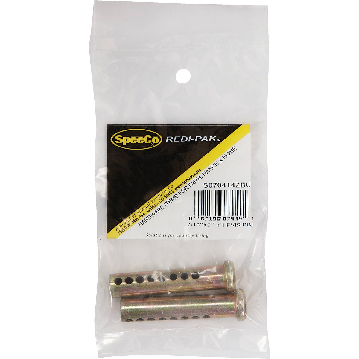 Speeco 7/16 In. x 2 In. Steel Clevis Pin