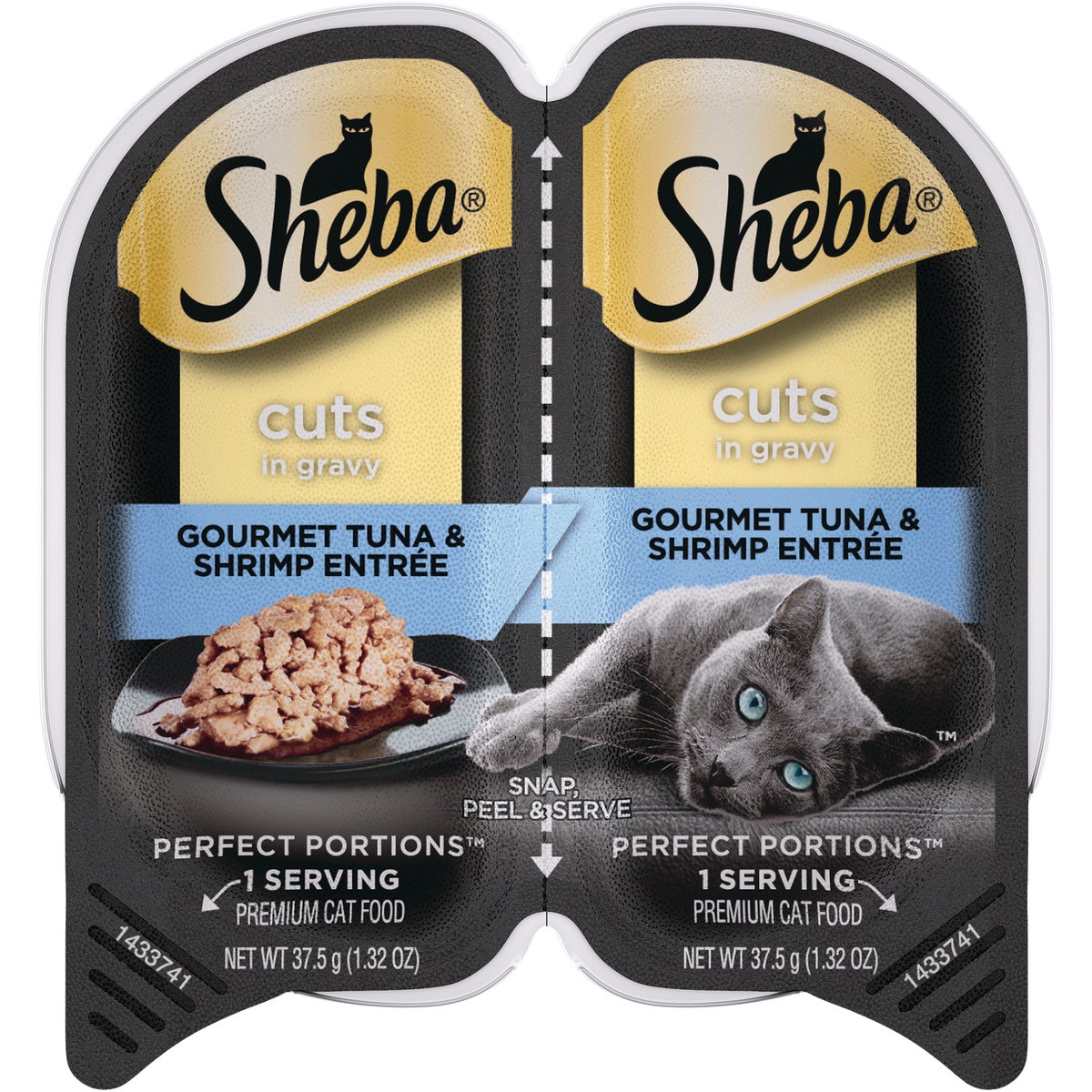 Sheba Perfect Portions Cuts in Gravy 2.6 Oz. Gourmet Tuna/Shrimp Adult Wet Cat Food