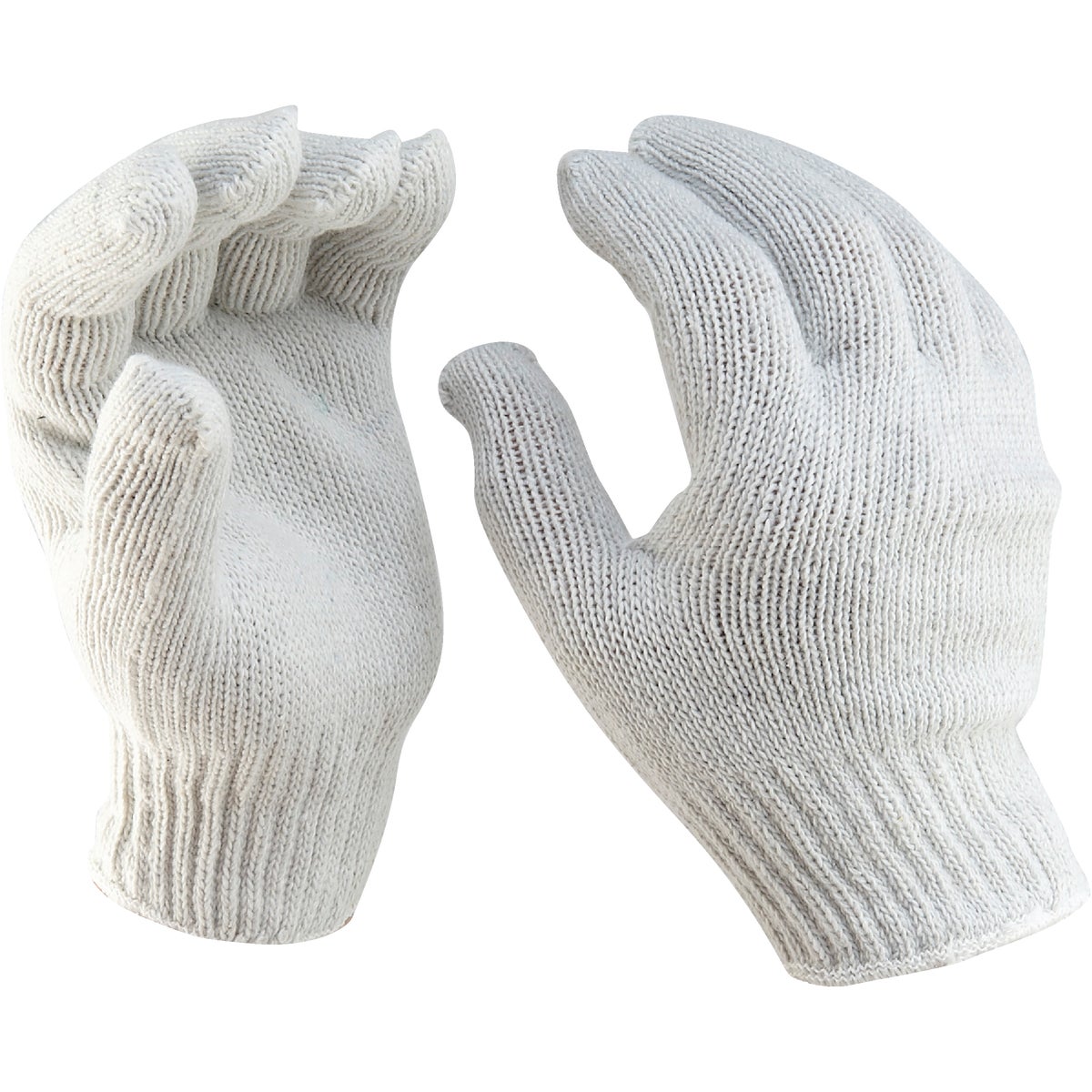 Do it Men's Small Reversible Knit Polyester Mason Glove, White