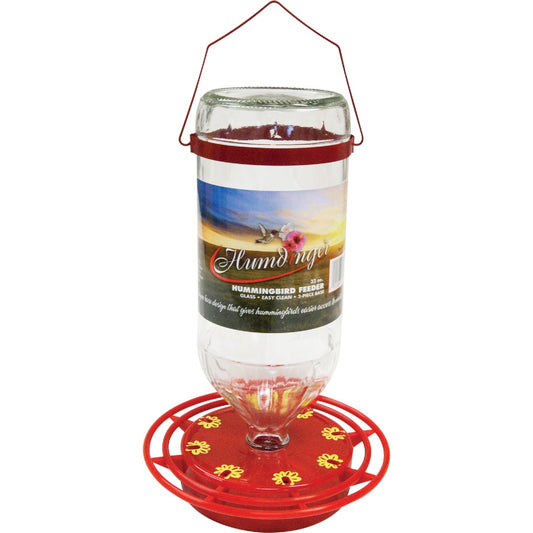 Humdinger 32 Oz. Glass Hummingbird Feeder