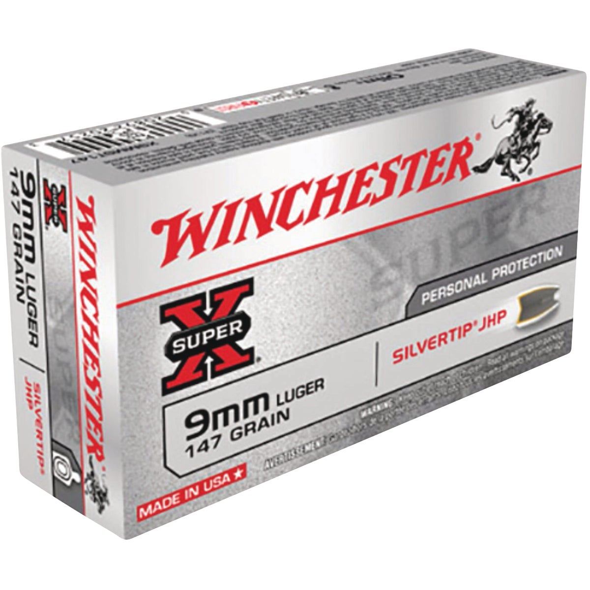 Winchester Super-X Silvertip 9mm 147 Grain JHP Centerfire Ammunition Cartridges