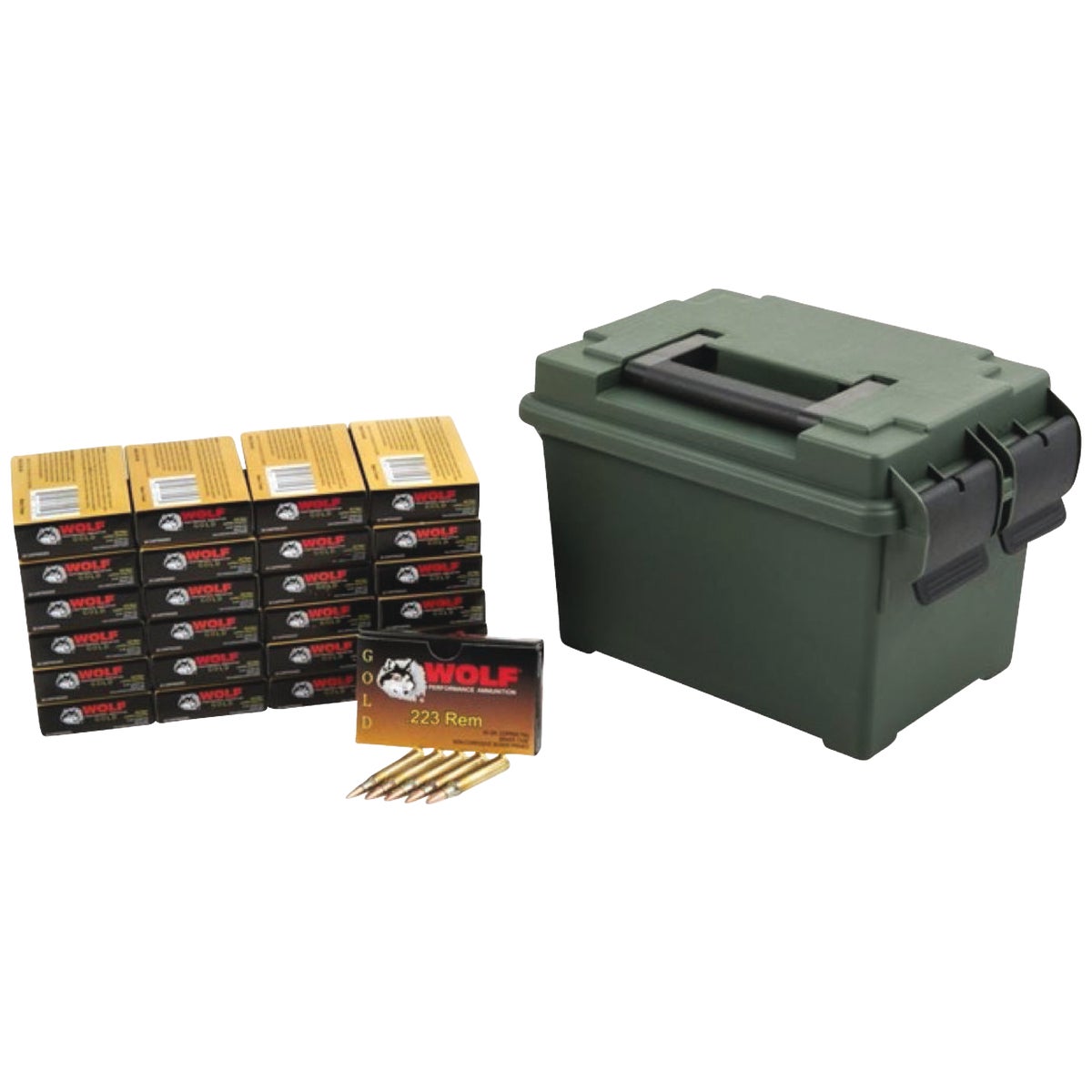 Wolf Gold .223 Rem 55 Grain FMJ Centerfire Ammunition Cartridges