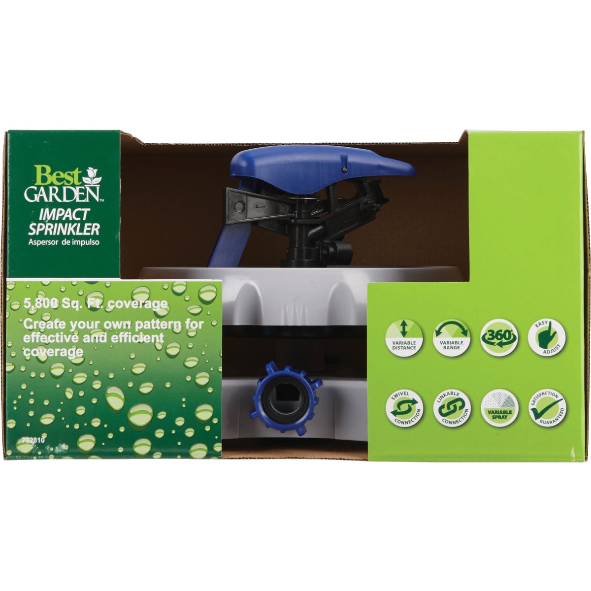 Best Garden Poly 5800 Sq. Ft. Sled Impulse Sprinkler with Programming Disc