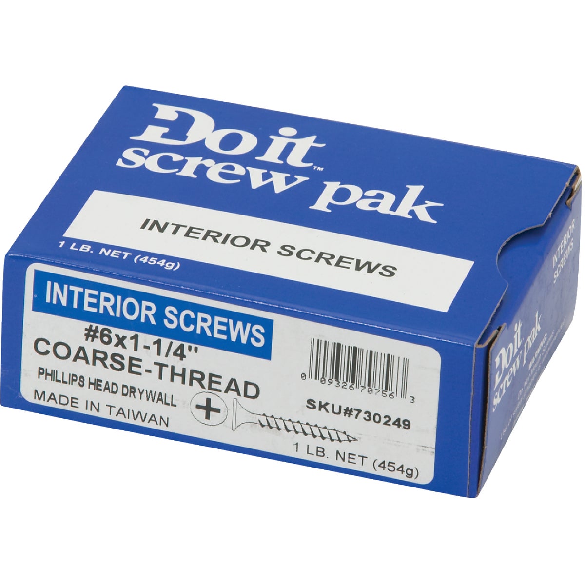 Do it #6 x 1 In. Coarse Thread Gray Phosphate Drywall Screw (1 Lb.-Box)