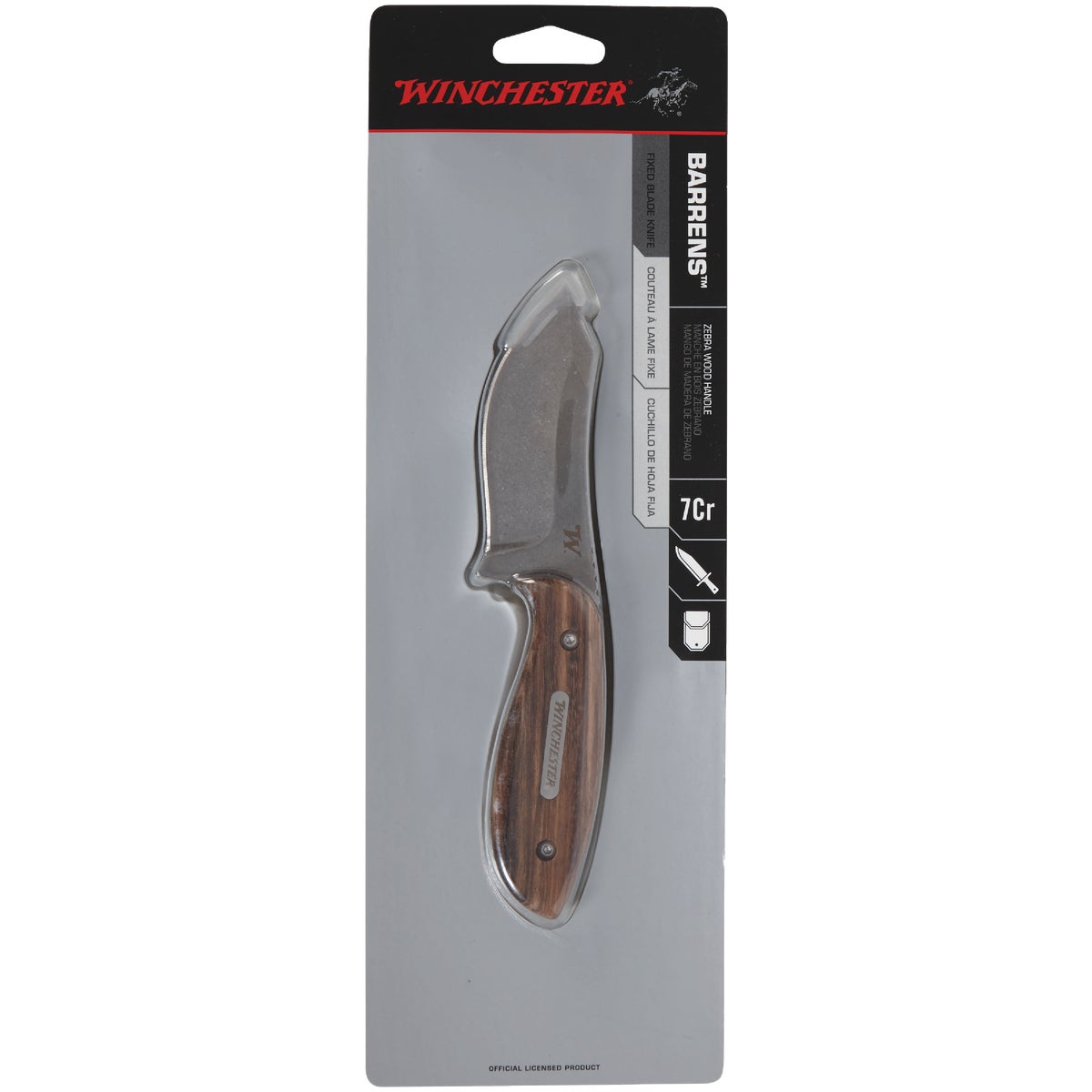 Winchester Barrens 3.3 In. Stainless Steel Fixed Blade Knife