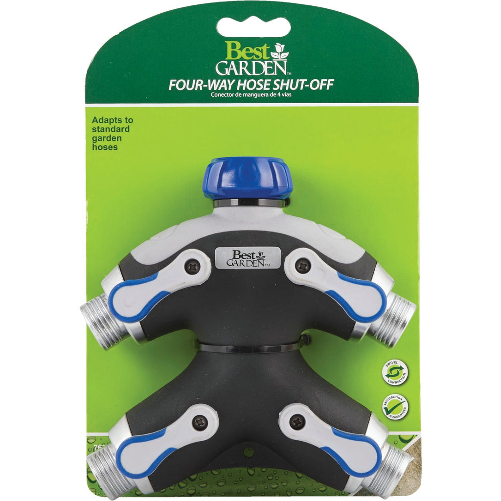 Best Garden Metal 4-Outlet Hose Shutoff Manifold
