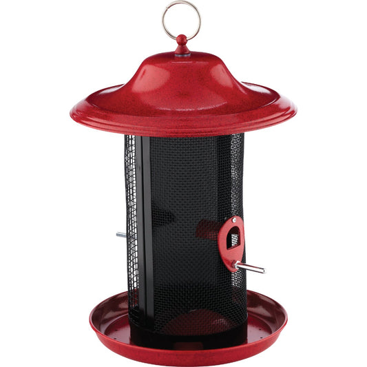 Stokes Select Red Rock Metal 3.3 Lb. Capacity Dual Chamber Bird Feeder