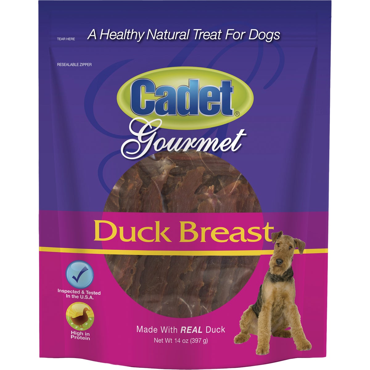 Cadet Gourmet Natural Duck Breast Dog Treat, 14 Oz.