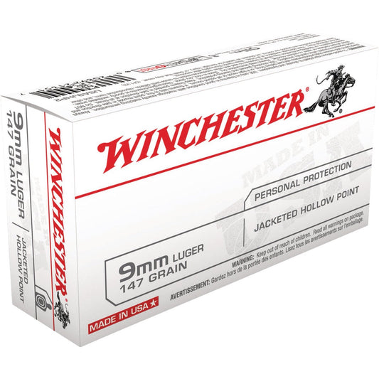 Winchester 9mm 115 Grain JHP Centerfire Ammunition Cartridges