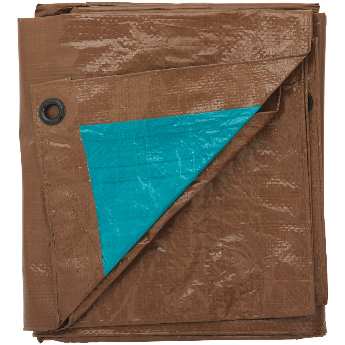 Do it Best 1 Side Green/1 Side Brown Woven 10 Ft. x 12 Ft. Medium Duty Poly Tarp