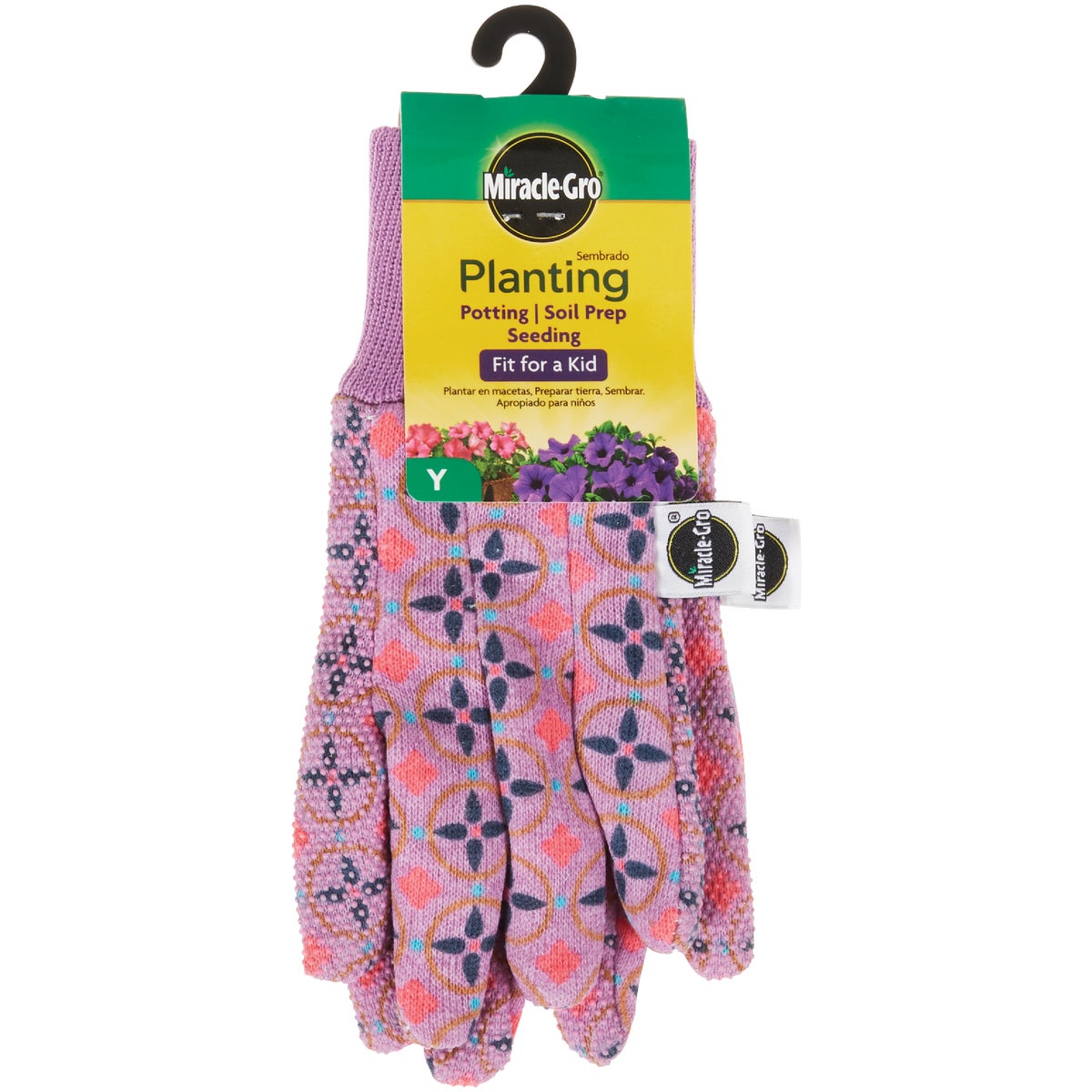 Miracle-Gro Youth Polyester/Cotton Multi-Color Garden Glove