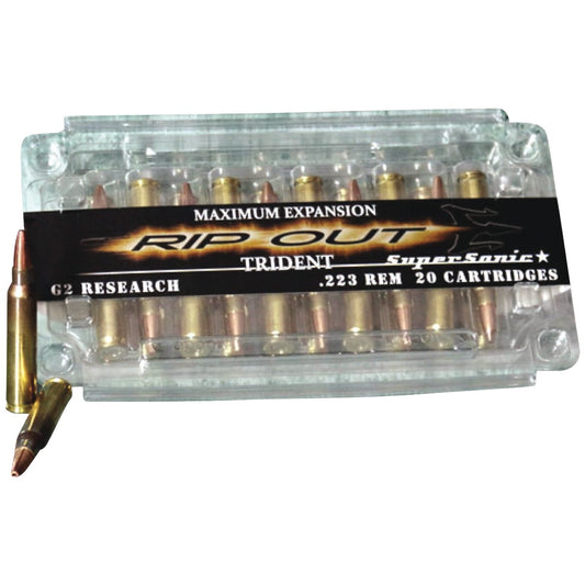 G2 Research R.I.P. Supersonic Trident .223 Rem 55 Grain Centerfire Ammunition Cartridges