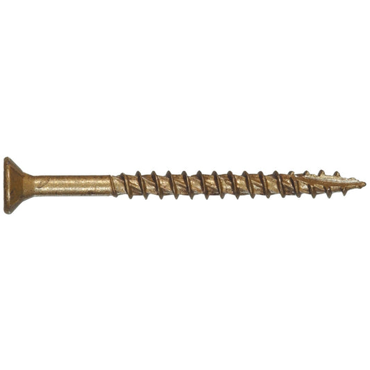 Hillman Power Pro #10 x 6 In. Bronze Ceramic Flat Head Star Exterior Wood Screw (600 Ct., 1/4 Keg)