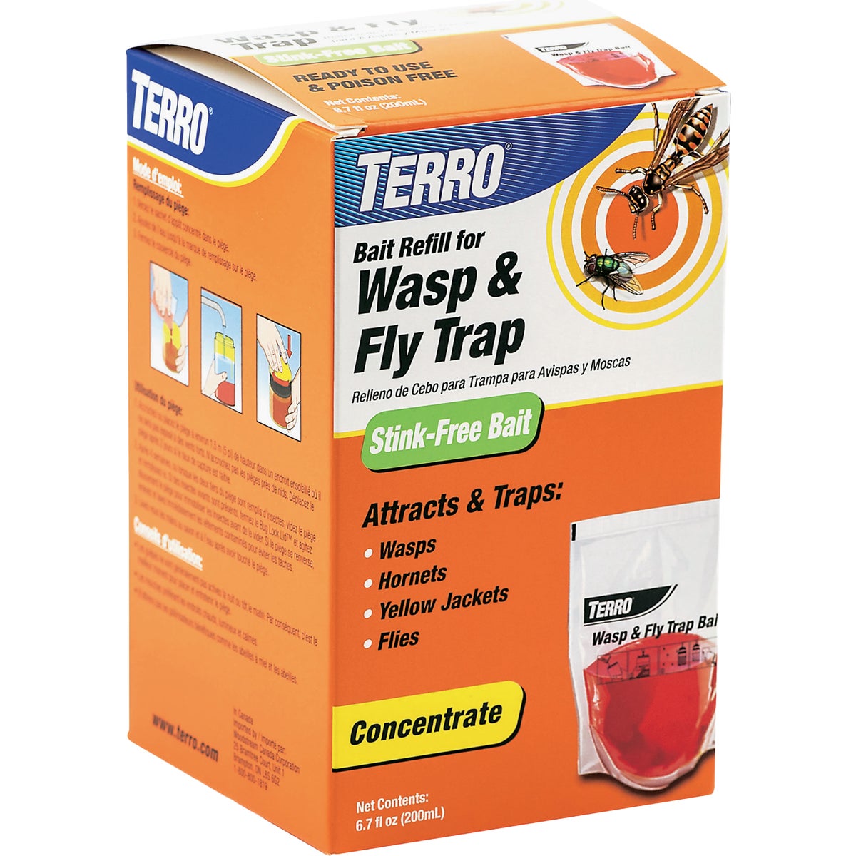 Terro 6.7 Oz. Liquid Outdoor Wasp & Fly Bait Refill