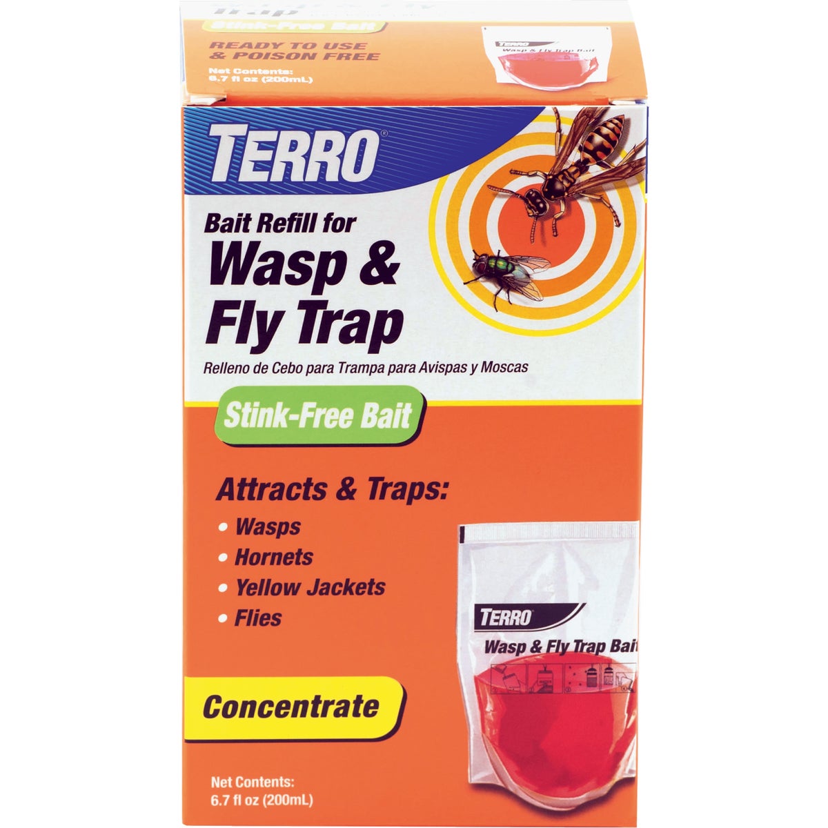 Terro 6.7 Oz. Liquid Outdoor Wasp & Fly Bait Refill