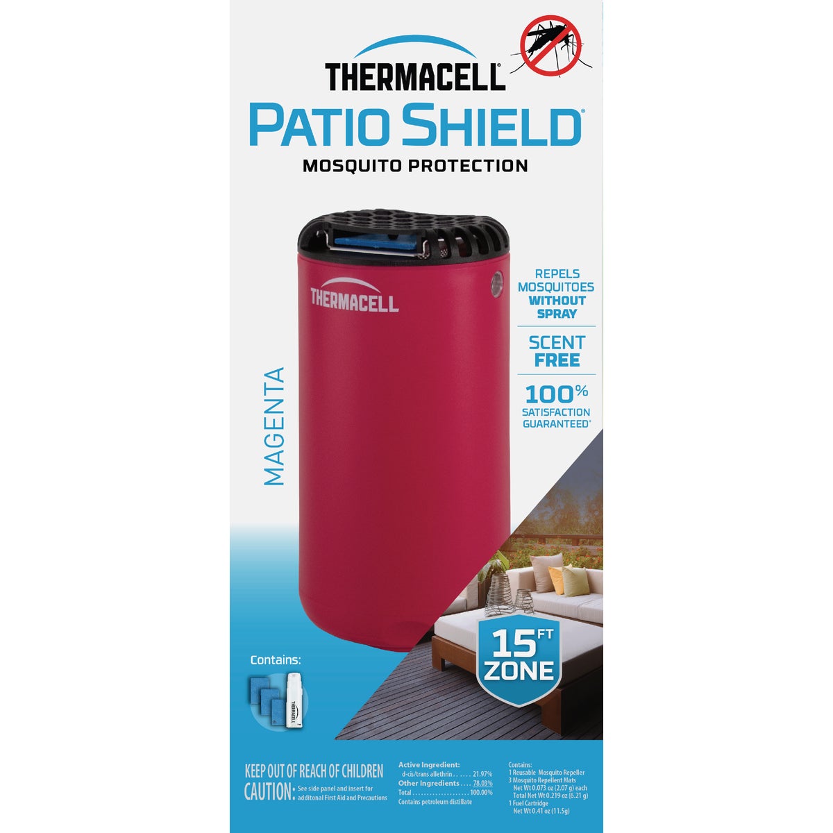 Thermacell Patio Shield 12 Hr. Magenta Mosquito Repeller