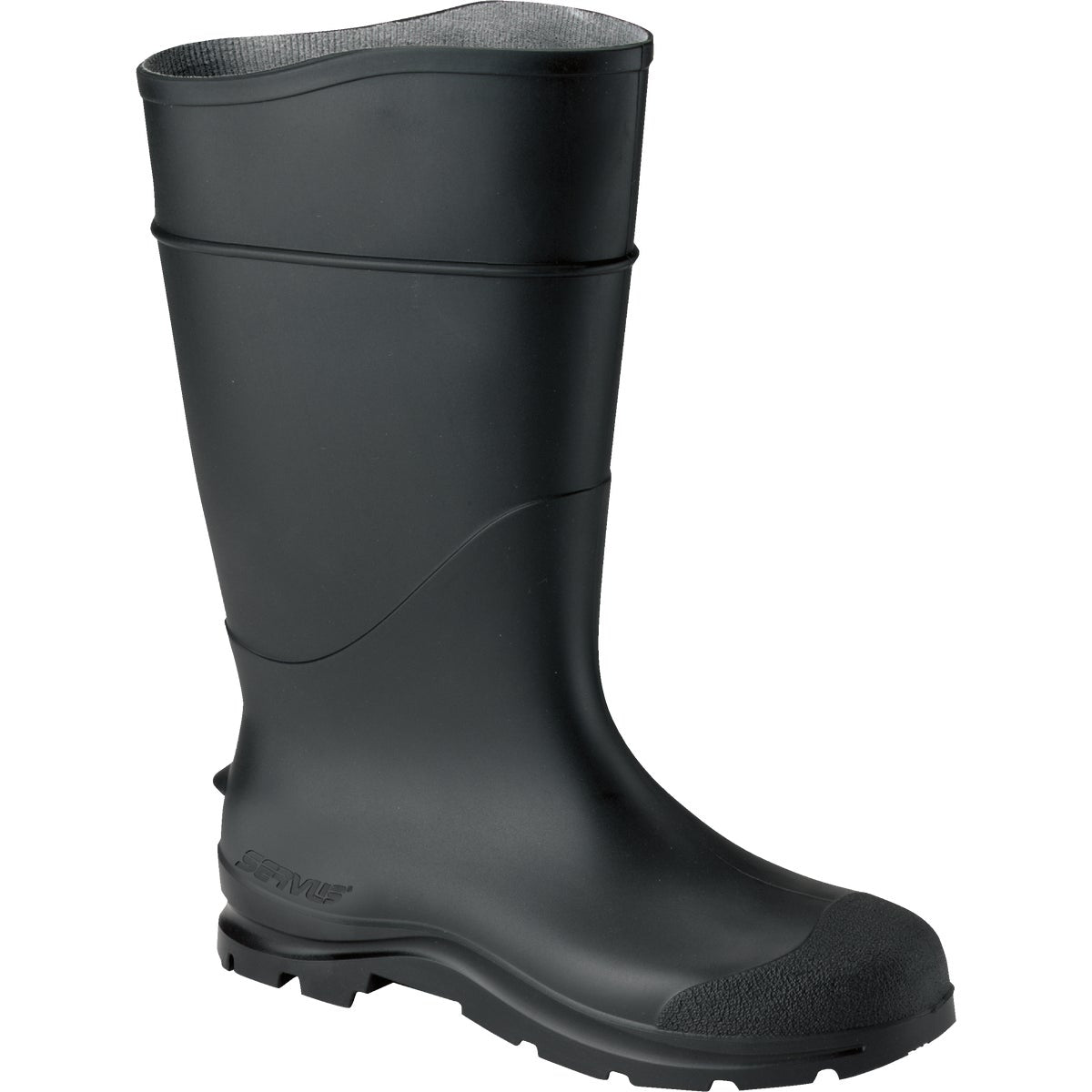 Honeywell Servus Men's Size 7 Black Plain Toe PVC Rubber Boot