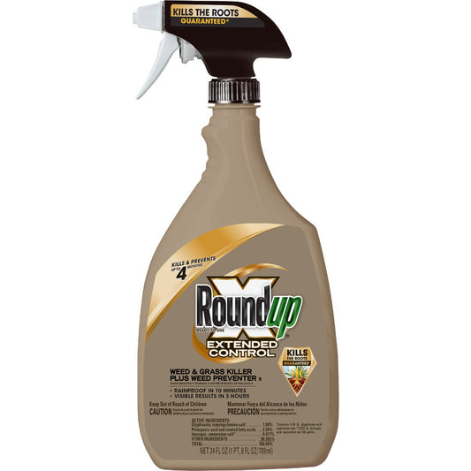 Roundup Extended Control 24 Oz. Ready To Use Trigger Spray Weed & Grass Killer Plus Weed Preventer II