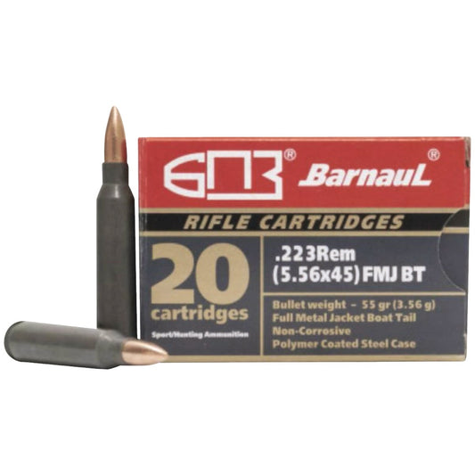 Barnaul Ammunition .223 Rem 62 Grain FMJ Centerfire Ammunition Cartridges