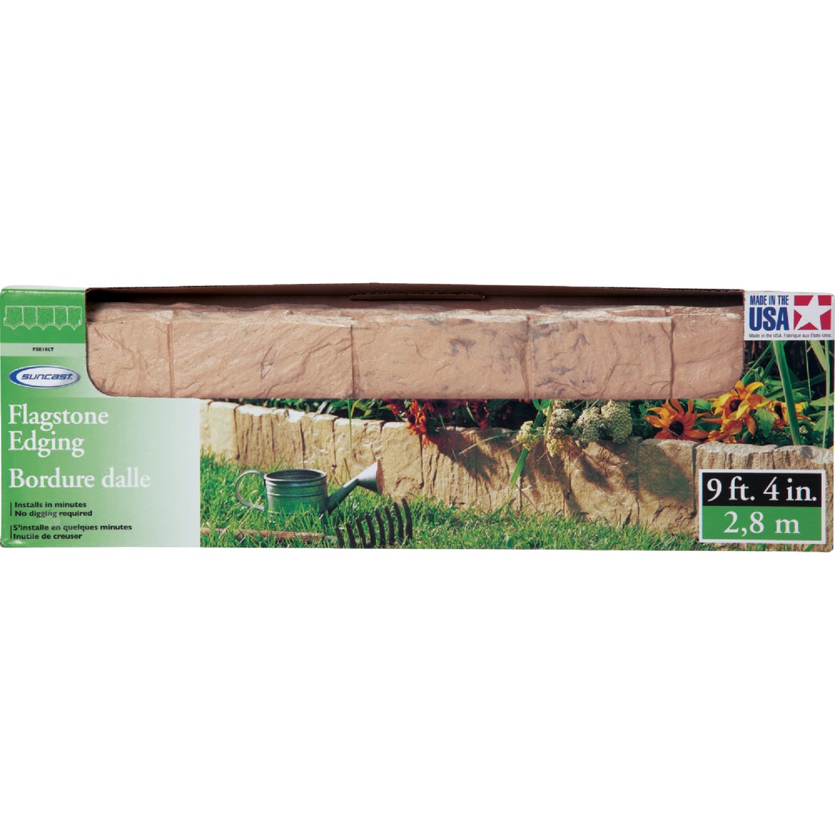 Suncast 6.5 In. H. x 24 In. L. Tan Flagstone Poly Lawn Edging (5-Pack)