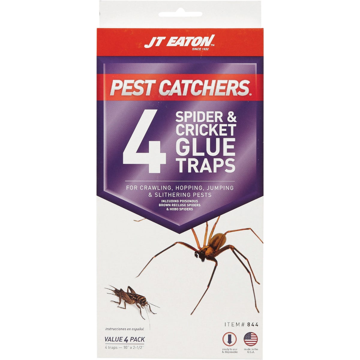 JT Eaton Pest Catchers Indoor Glue Cricket & Spider Trap (4-Pack)