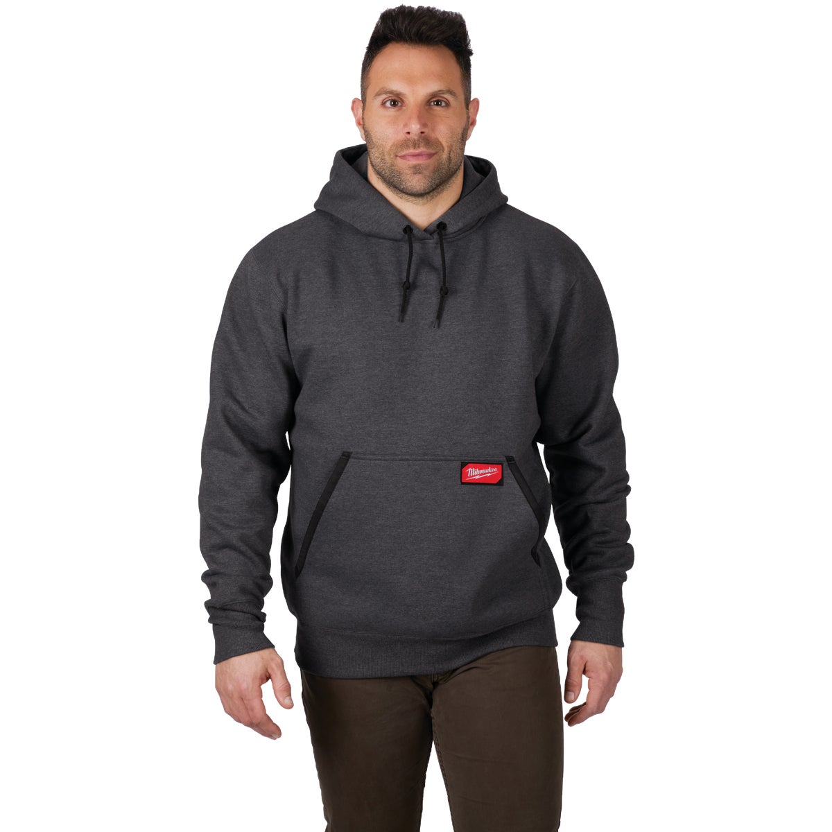 Milwaukee XL Gray Heavy-Duty Pullover Hooded Sweatshirt