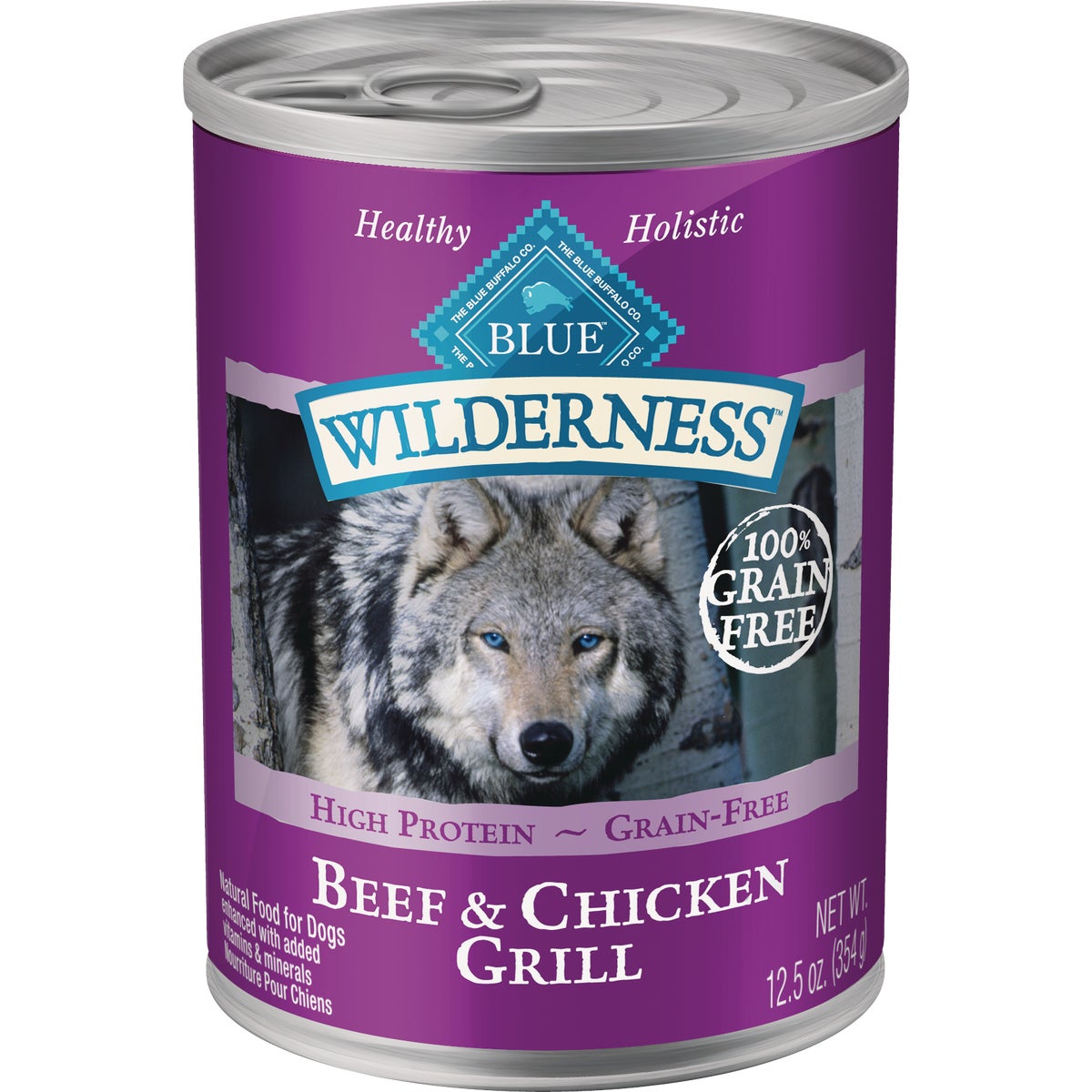 Blue Buffalo Wilderness Grain-Free Beef & Chicken Adult Wet Dog Food, 12.5 Oz.