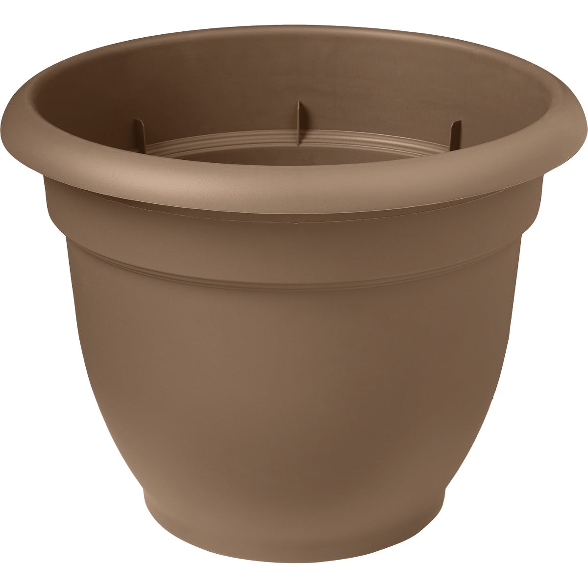 Bloem Ariana 13.75 In. H. x 16 In. Dia. Plastic Self Watering Chocolate Planter