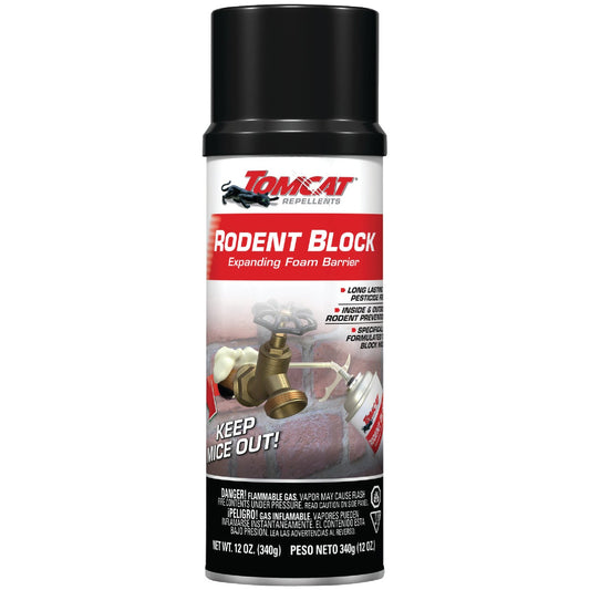 Tomcat 12 Oz. Foam Aerosol Spray Rodent Block Expanding Foam Barrier