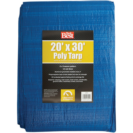 Do it Best Blue Woven 20 Ft. x 30 Ft. General Purpose Tarp