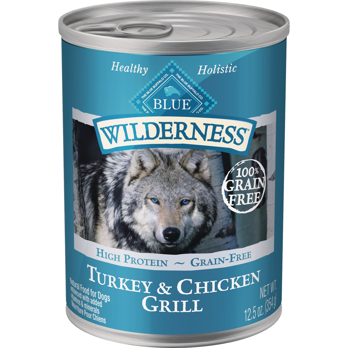 Blue Buffalo Wilderness Grain-Free Turkey & Chicken Adult Wet Dog Food, 12.5 Oz.