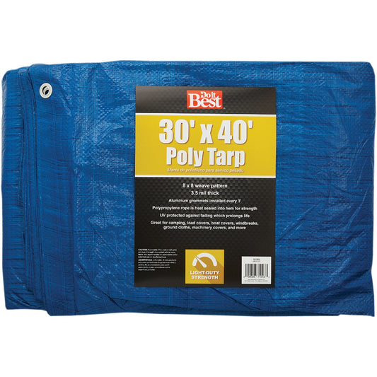 Do it Best Blue Woven 30 Ft. x 40 Ft. General Purpose Tarp