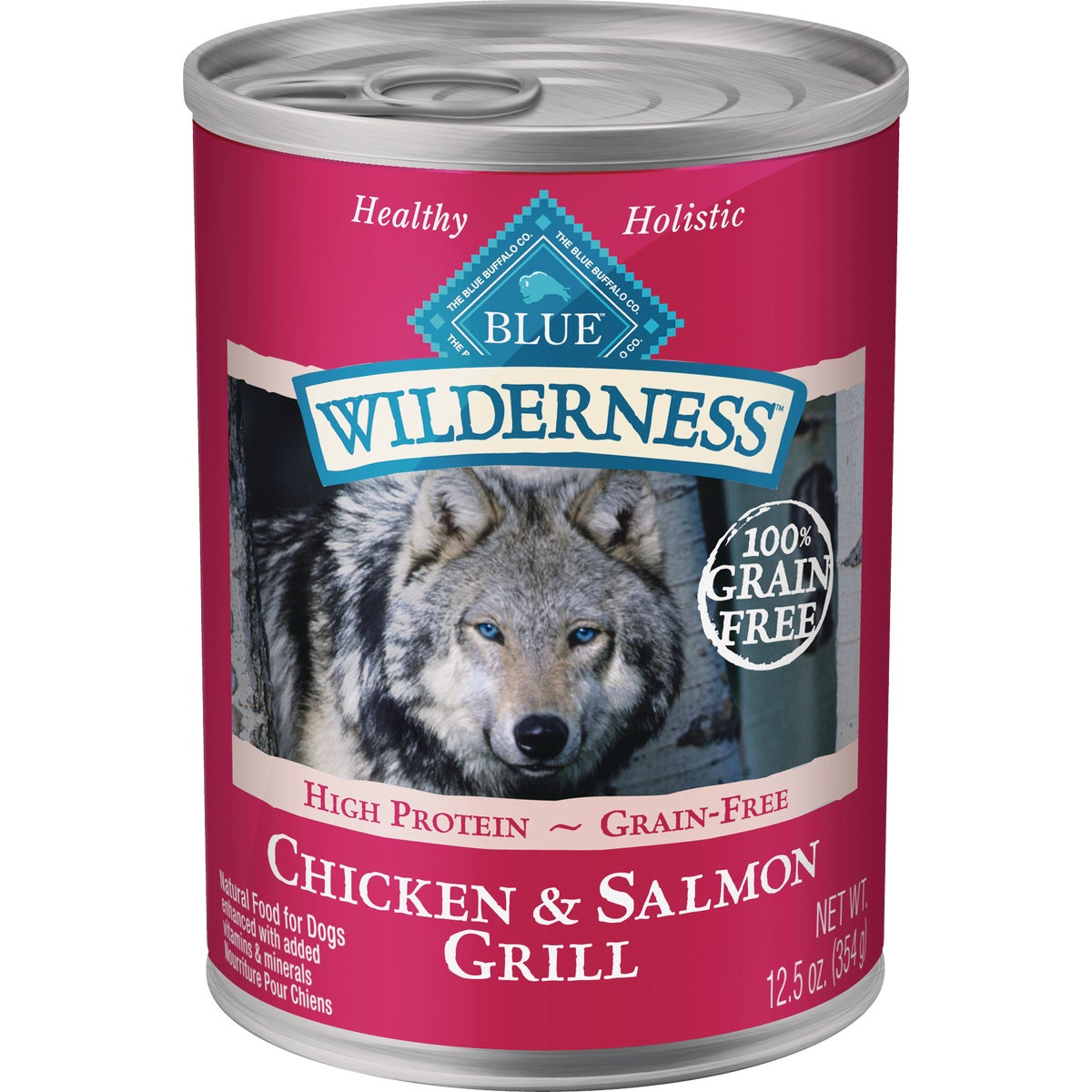 Blue Buffalo Wilderness Grain-Free Salmon & Chicken Adult Wet Dog Food, 12.5 Oz.