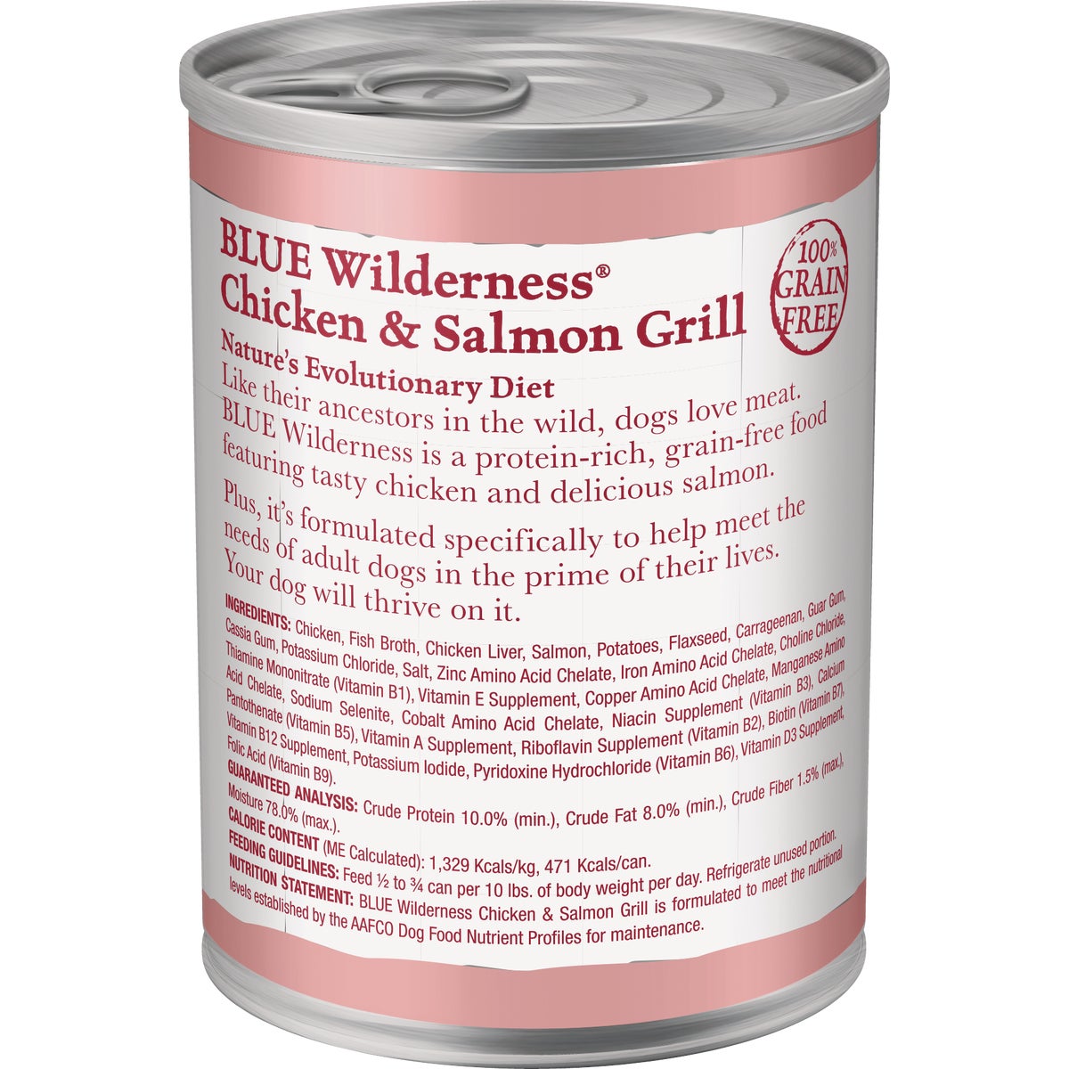 Blue Buffalo Wilderness Grain-Free Salmon & Chicken Adult Wet Dog Food, 12.5 Oz.