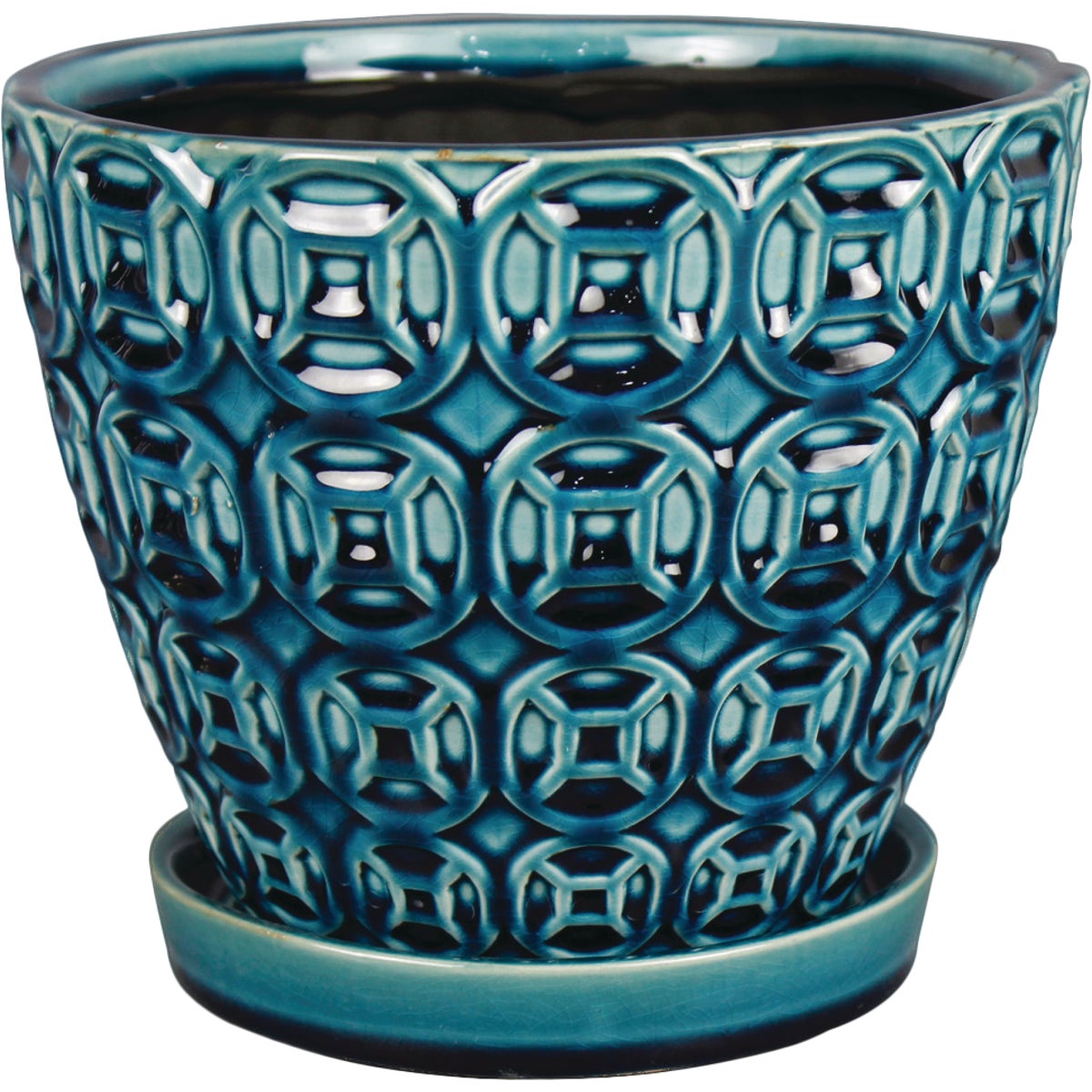 Southern Patio Mayer 8 In. Ceramic Clayworks Seafoam Planter