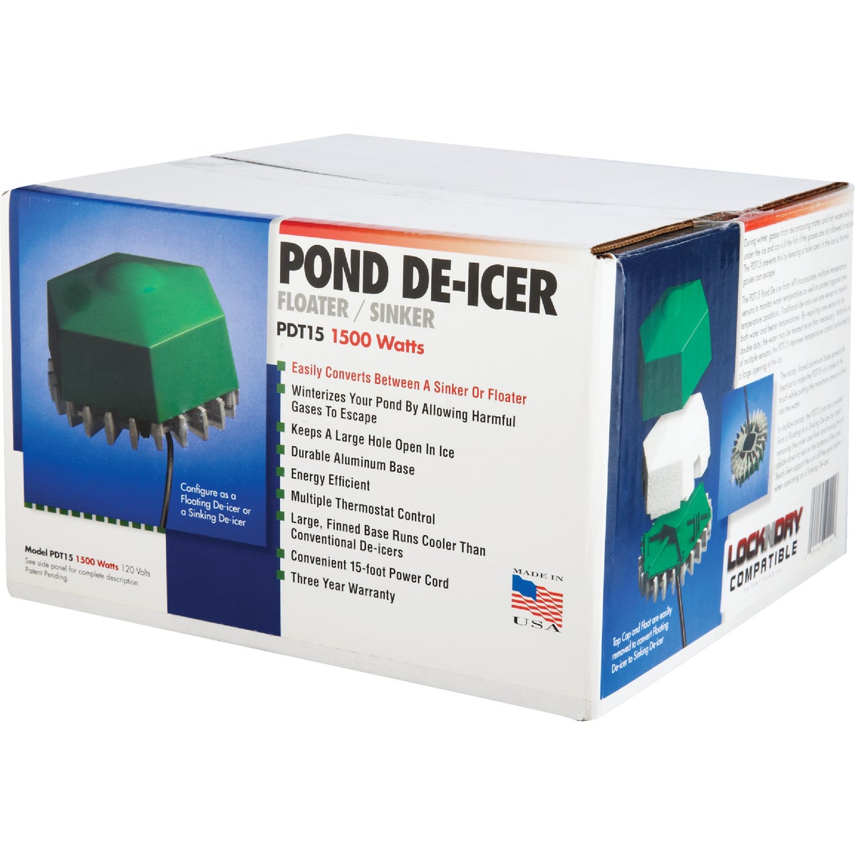 API 1500W 15 Ft. Floater/Sinker Pond De-Icer