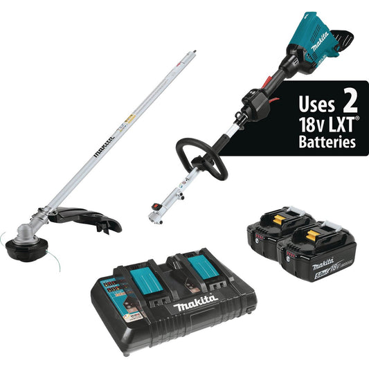 Makita 18V X2 (36V) LXT Lithium-Ion (5.0Ah) Brushless Cordless Couple Shaft Power Head Kit with String Trimmer Attachment