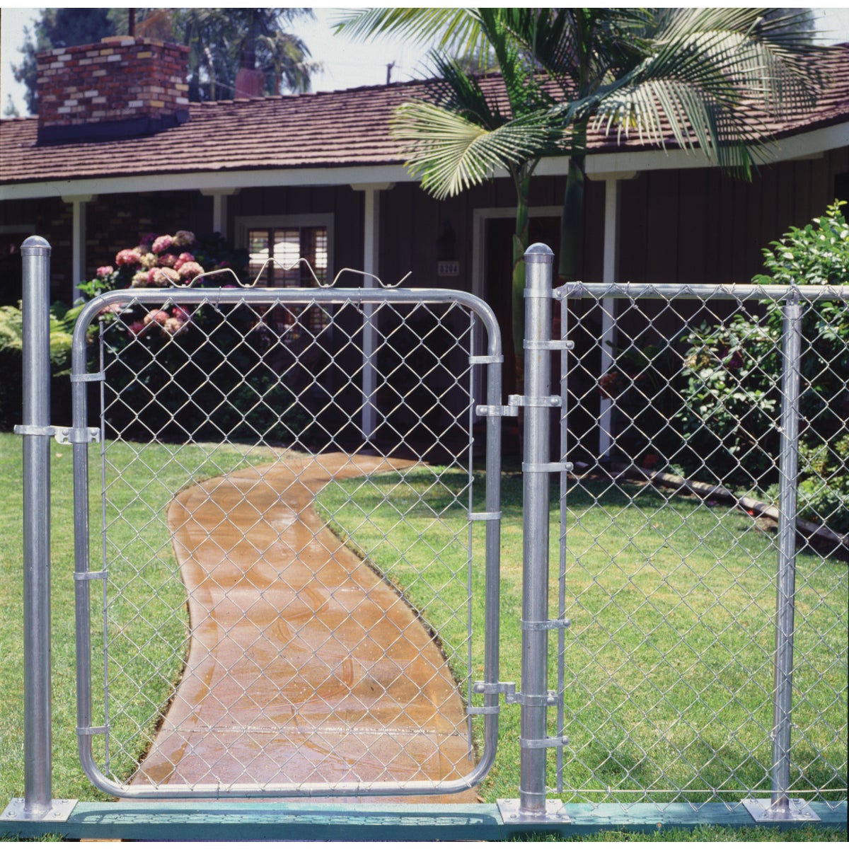 Midwest Air Tech Single Walk 43 In. W. x 46 In. H. Chain Link Gate