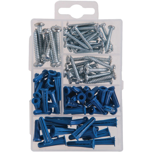 Hillman The Fastener Center Screw and Anchor Fastener Assortment Kit (100 Pcs.)