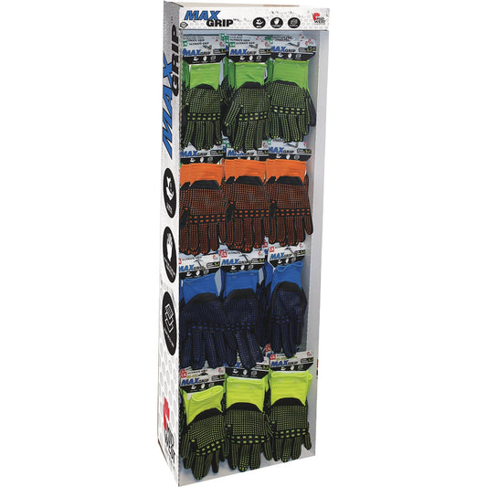 Midwest Gloves & Gear Max Grip Unisex Small/Medium & Large/XL Gloves Power Panel Display